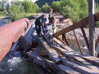 Kazakhstan river crossing