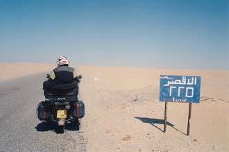 On the way to Luxor via the western desert, Egypt.