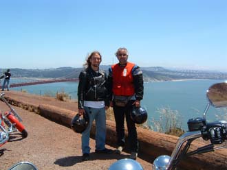 Me and Dave at the Golden Gate bridge overlook