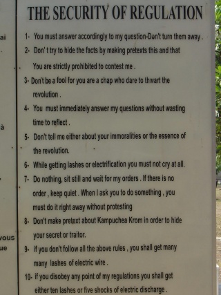 Tuol Sleng prison rules