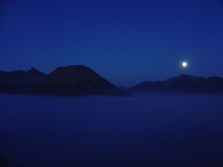 Bromo by moonlight