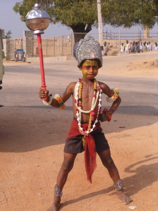 Beggar Dressed As Hanuman The Monkey God