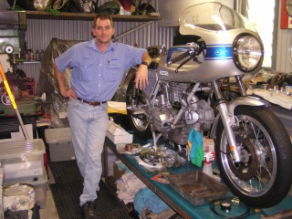 John with his Ducati 750SS