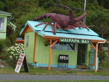 Kaikoura coast, crayfish shack