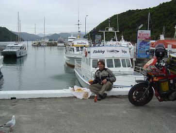 Picton, fish and chips on the wharf