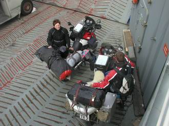 Melanie and Christian during the ferry crossing.