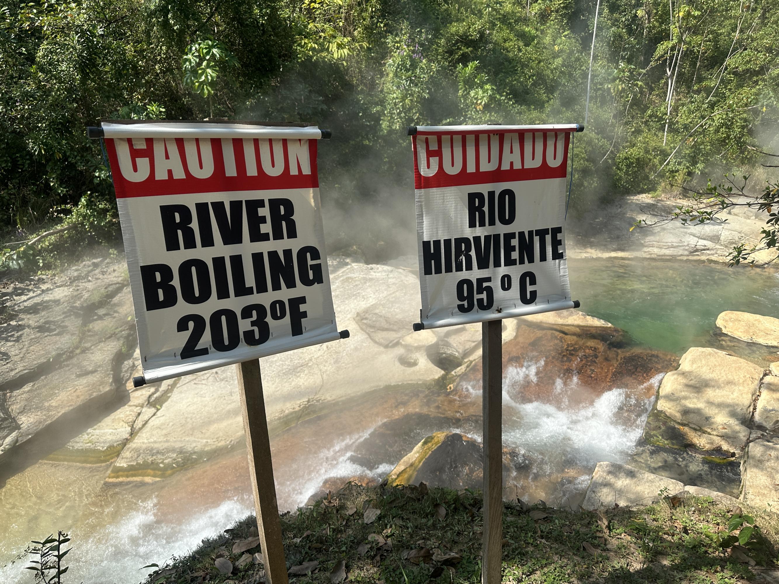 Boiling river