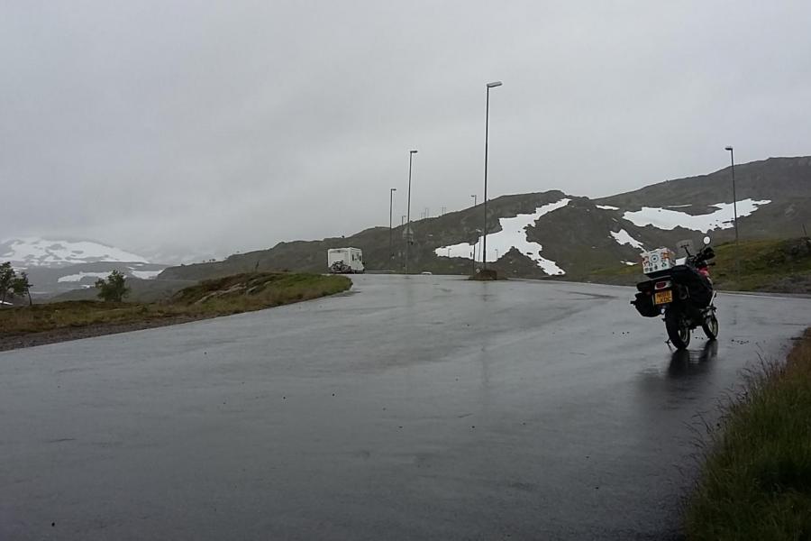 wet road on glacier