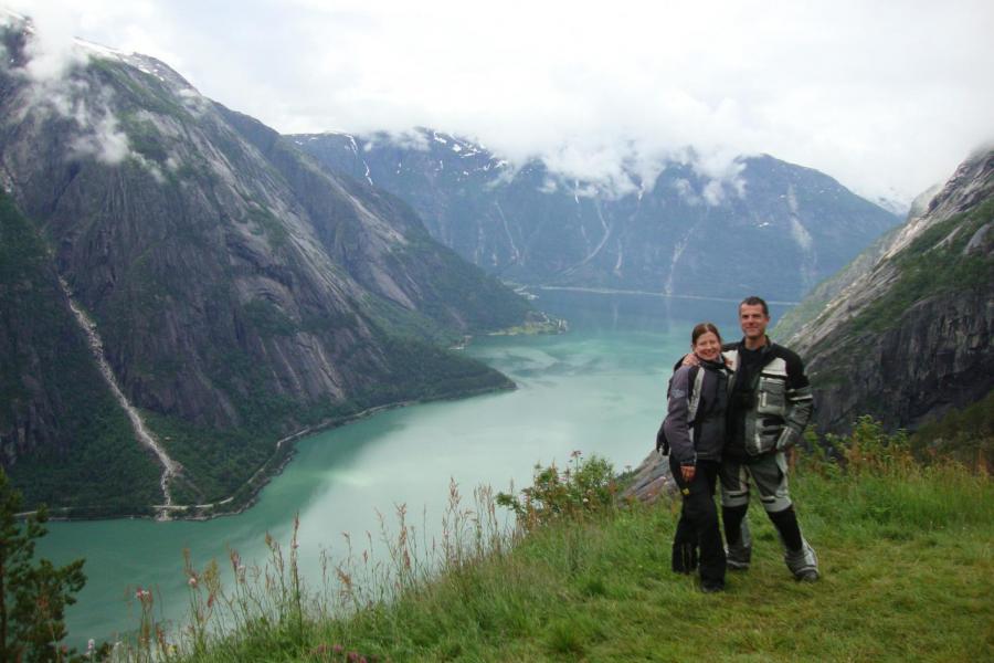 top of Goat Hill, view over fjord