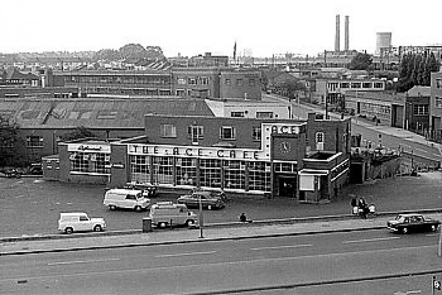 Rebuilt Ace Cafe opened in 1949 The original building was destroyed in a WWII bombing raid. The business reopened in 1949 bigger and better than ever. 