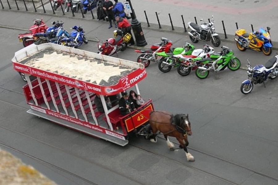 The Horse drawn tram at Douglas