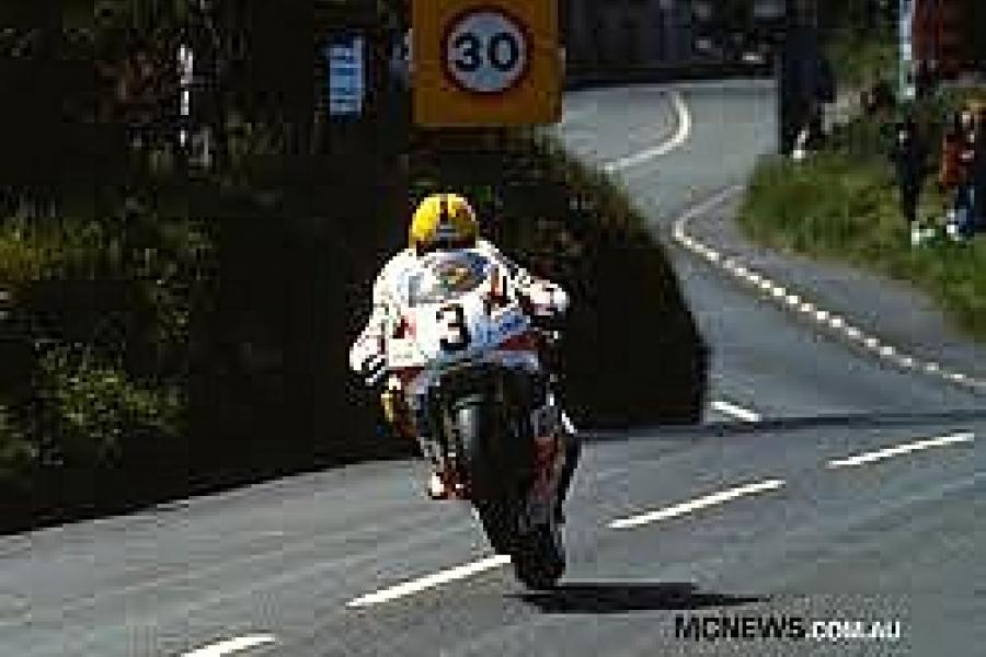 Joey Dunlop in action at the TT