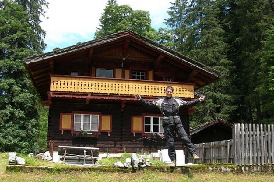 Mike at the cabin