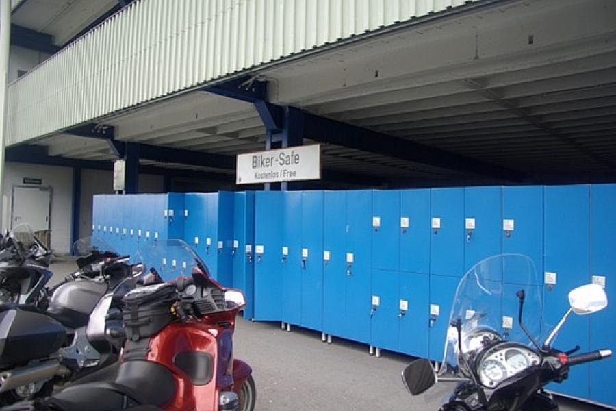 Bikers' lockers at Frans Josefs Hohe