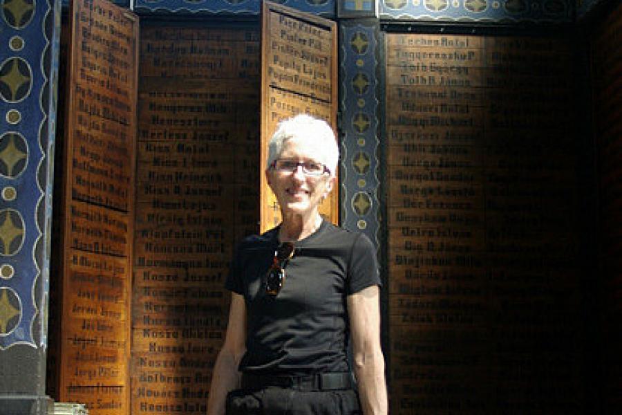 Jo at the Memorial Church