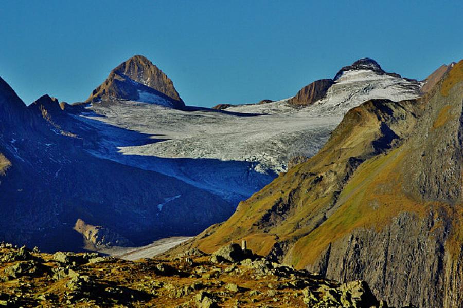 Glacier visible from the Nufenen Pass