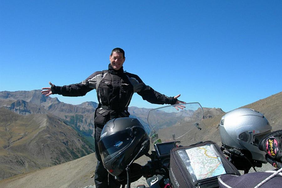 Mike at La Bonette 2,862M