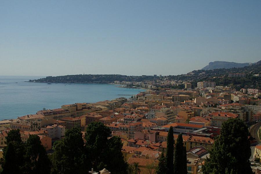 Menton looking west from the grave of Web Ellis