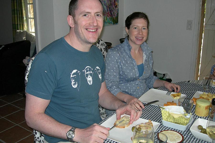 Mike and Sarah Green at the villa near Auribea