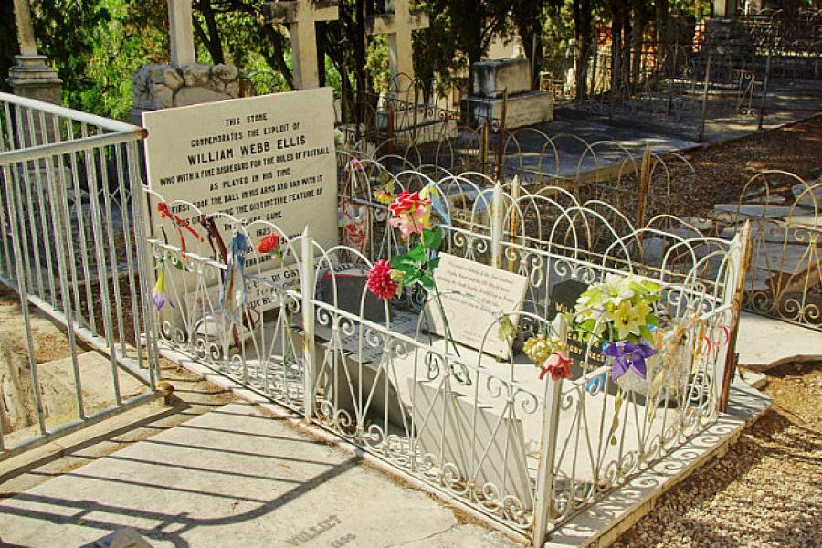 The grave of William Web-Ellis at Menton