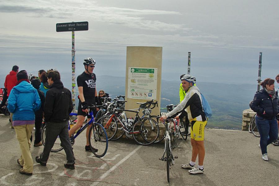 Saturday cyclists on Mont Ventoux