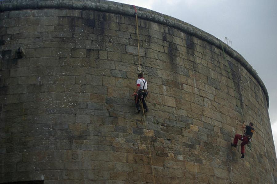 Weeding the tower, St Marlo