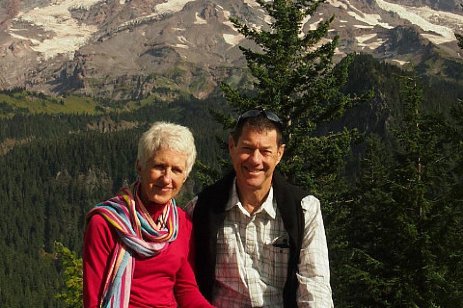 Mike and Jo near Mt Rainier