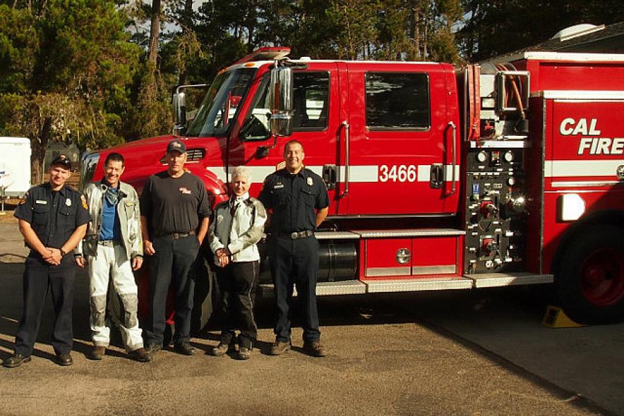 Cal Fire Team Cambria with house guests