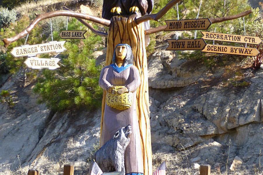 Crossroad monument near Bear Lake on Cal 49