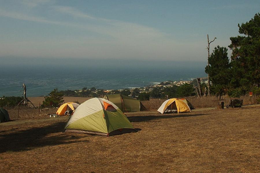 The campers had a good view at Cambria CA