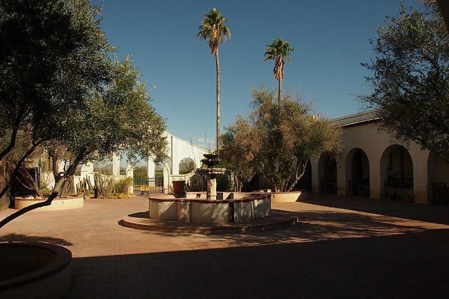 Mission courtyard, San Xavier del Bac, AZ