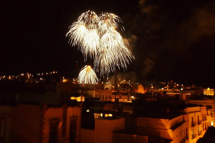 Fireworks for the 20th November celebrations from our hotel