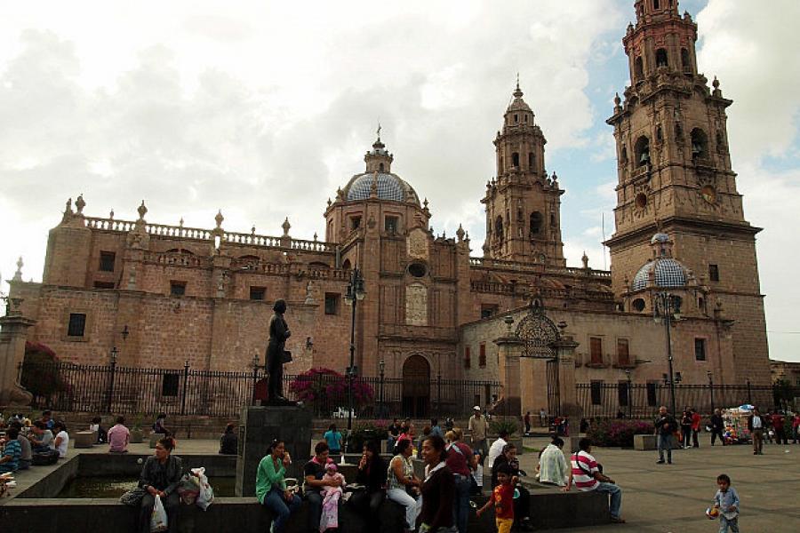 Morelia has a large cathedral