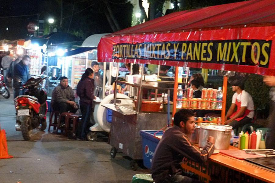 Huehuetenango, street food stalls