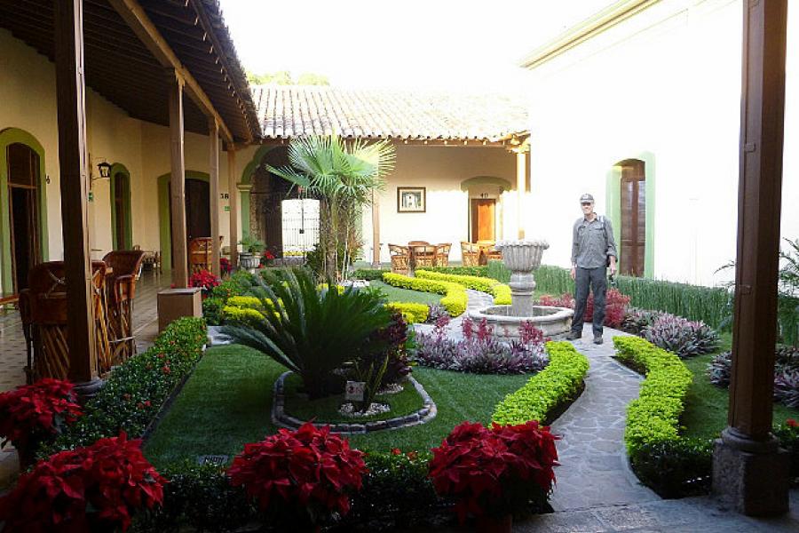 beautiful garden in our hotel in Colima