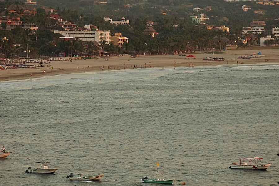 Puerto Escondido at dusk