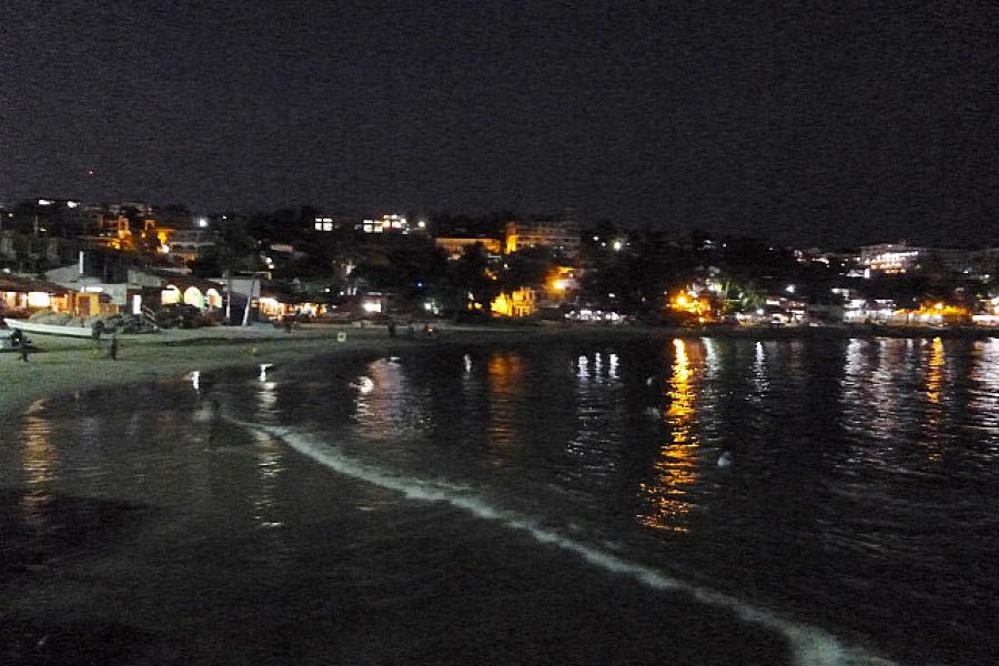 Puerto Escondido Old City by night