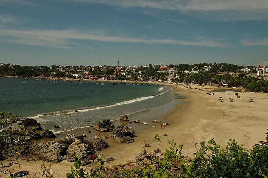 The main beach at Puerto Escondido