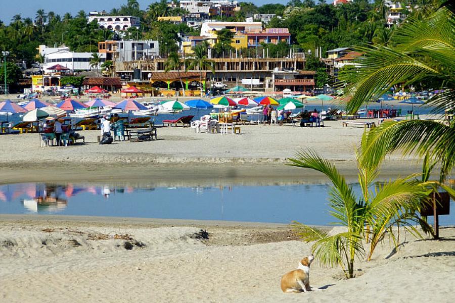 The fishing port at Puerto Escondido