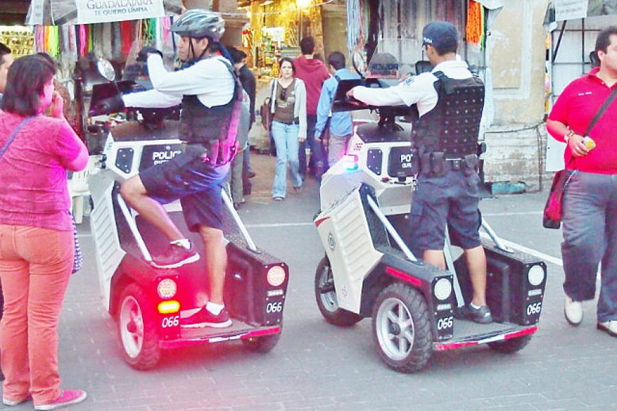 Guadalajara police on electric scooters