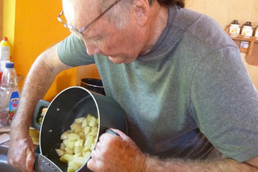 Ken at work on the Christmas Lunch