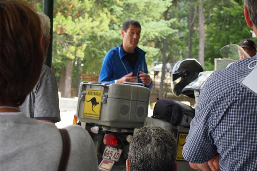 Mike talks on bike preparation