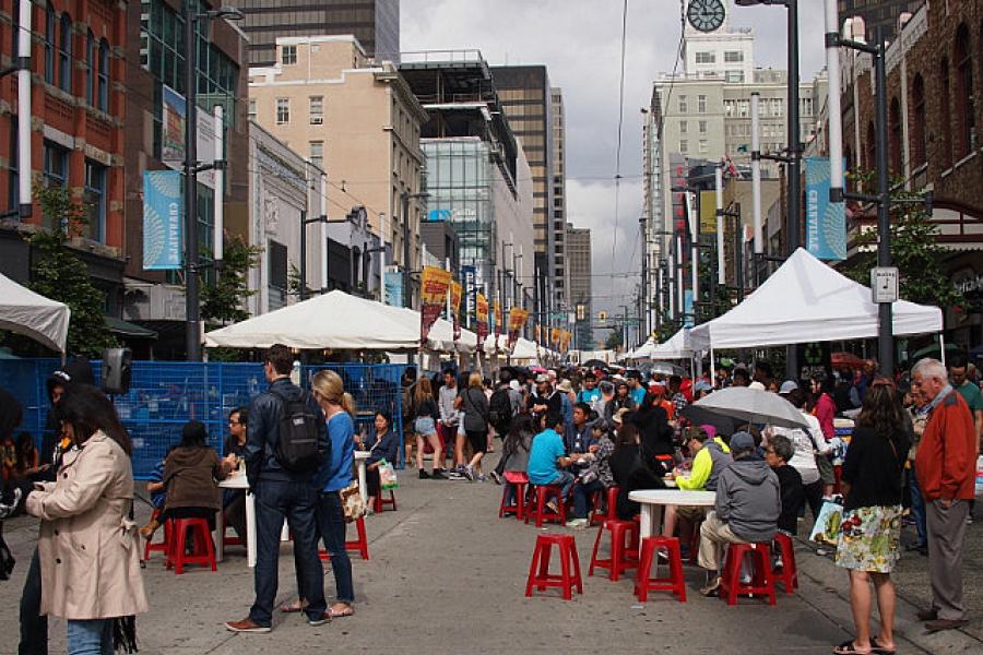 Street food market in Vancouver