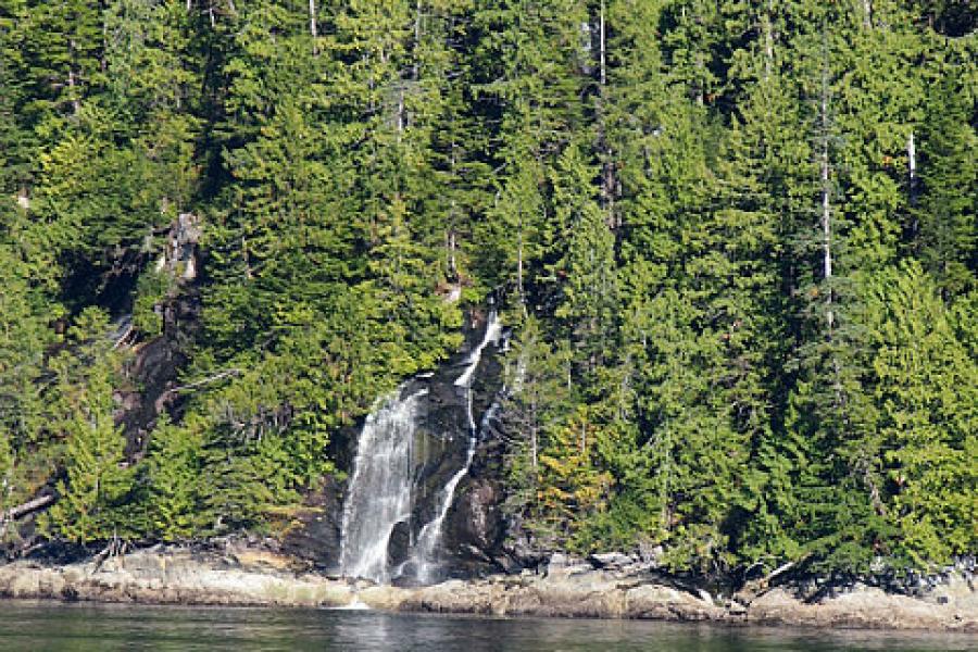 Inside Passage, the ship is always close to shore