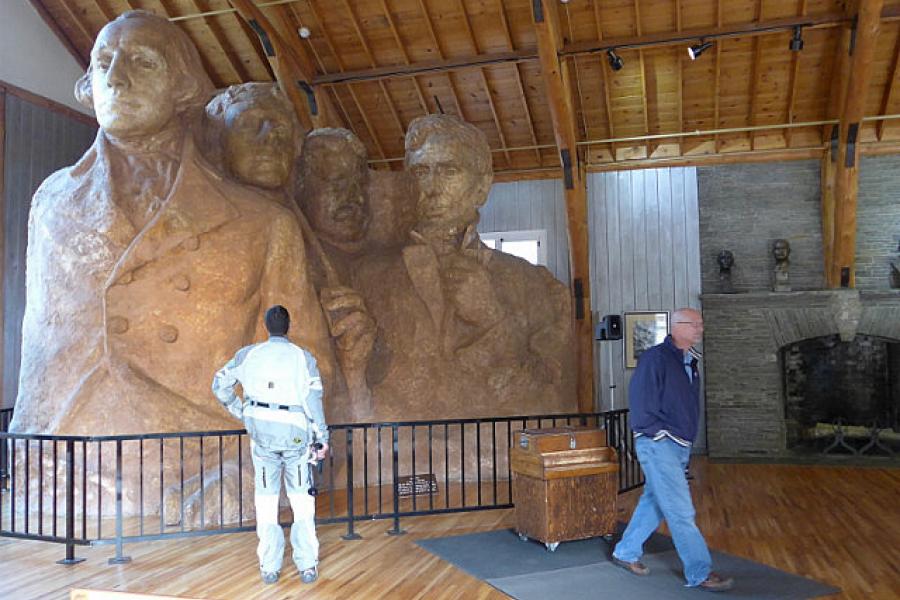 The scale model used to carve the mountain