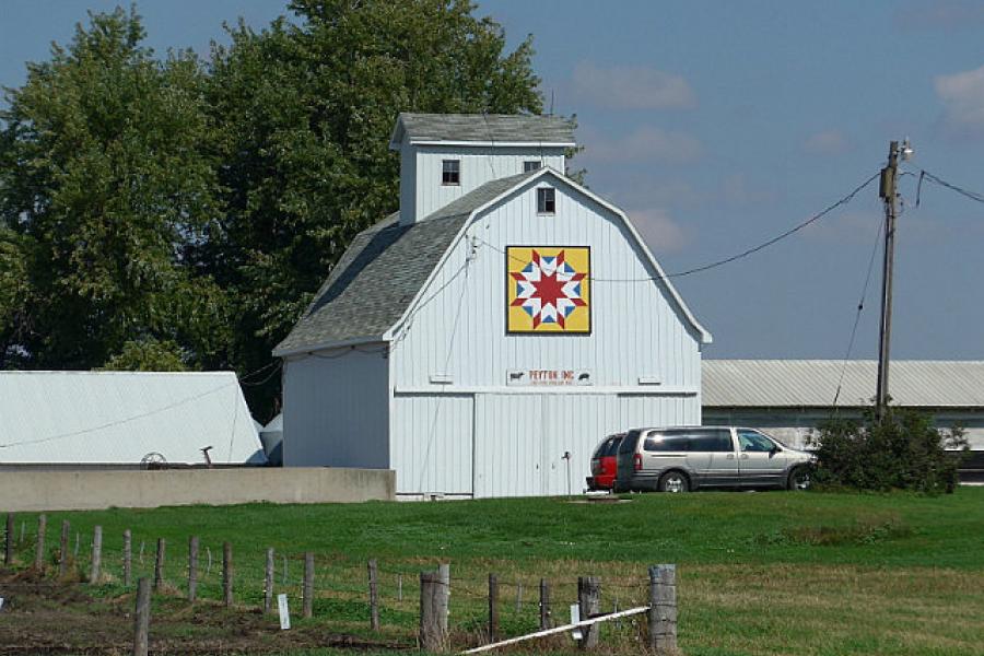 A barn quilt in Iowa