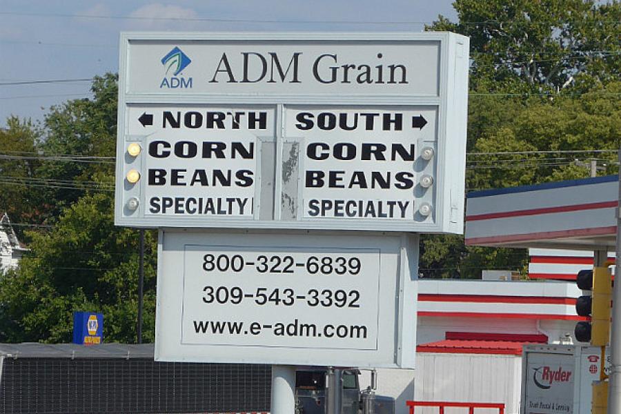 Grain terminal accepting corn and beans