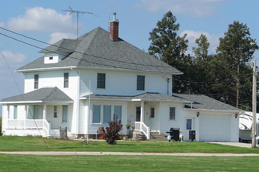 Typical farm house in Indiana