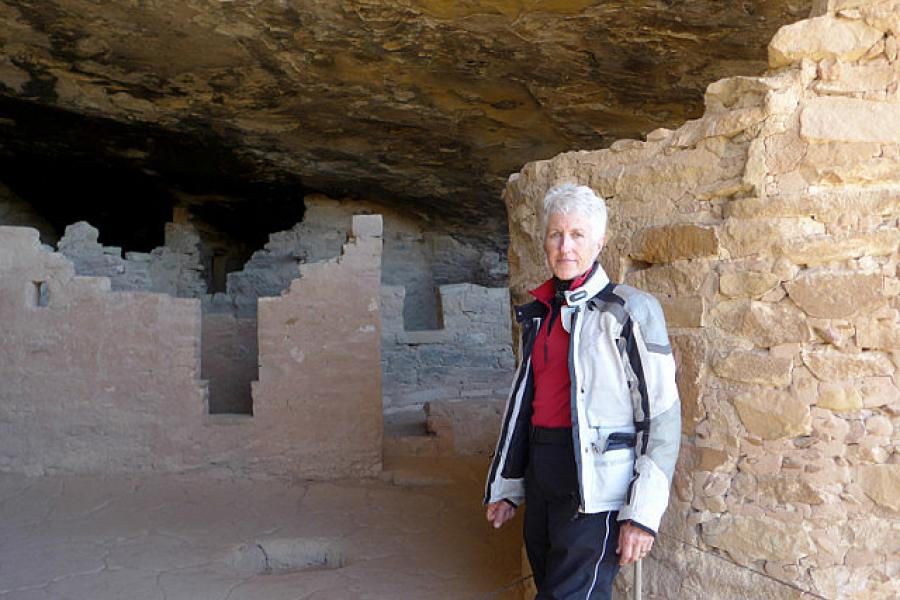 Jo at a Mesa Verde peublo