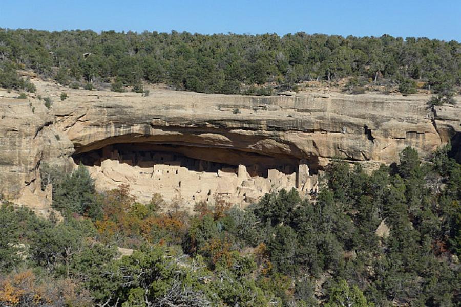 Mesa Verde pueblo hidden in the cliff